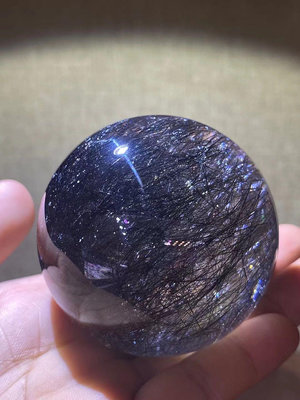 巴西黑髮晶水晶球 順絲 規格；56mm