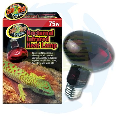 美賣 ZOO MED RS-75 夜間 紅外線熱燈泡 75W、爬蟲、保暖  陸龜 水龜 蜥蜴、加溫、夜燈、加熱、保溫