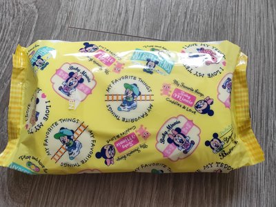 日本 迪士尼 米奇寶寶 米妮寶寶 嬰幼兒童 80枚 無香料 溼紙巾 濕紙巾 濕紙巾袋裝 單包~安安購物城~