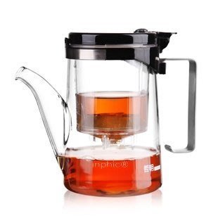 INPHIC-950玻璃茶壺 帶過濾耐高溫熱 泡茶壺不鏽鋼沖茶器