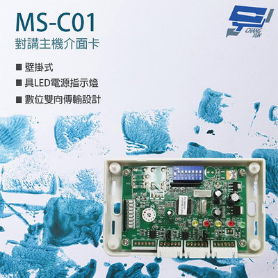 昌運監視器 MS-C01 對講主機介面卡 雙向傳輸 壁掛式 具LED電源指示燈