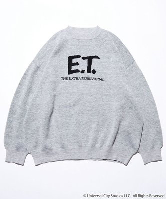 尓玉璽 訂貨E.T. The Extra-Terrestrial潮圓領毛衣針織衫男22AW