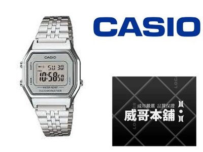 【威哥本舖】Casio台灣原廠公司貨 LA-680WA-7D 復古型淑女電子錶 LA-680WA