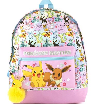 預購 美國帶回 Pokemon 精靈寶可夢 GO精靈球神奇寶貝動漫雙肩背包 皮卡丘 女童款雙肩後背包 書包