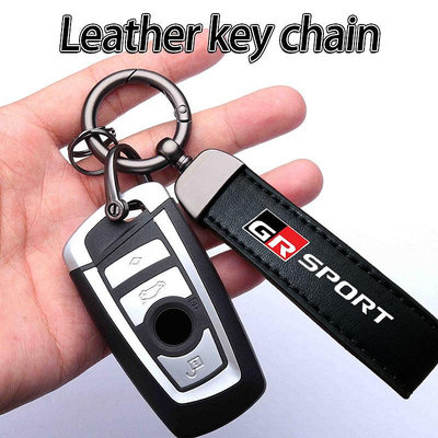CAMRY [時尚奢華] 豐田 Gr Sport Car 時尚皮革鑰匙扣汽車配件適用於 Hilux Innova Cor