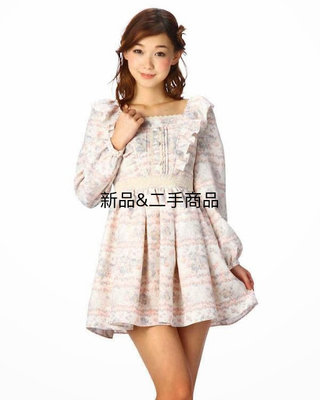 lizlisa LIZ LISA玫瑰花洋裝日本LIZ日系連身裙連衣裙日本lizlisa洋裝長袖洋裝日系品牌