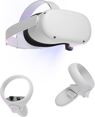 VR【現貨】 Oculus Quest 2 (Meta Quest 2) (256GB) VR頭戴式裝置 獨立式虛擬實境頭盔　二手品(缺變壓器)
