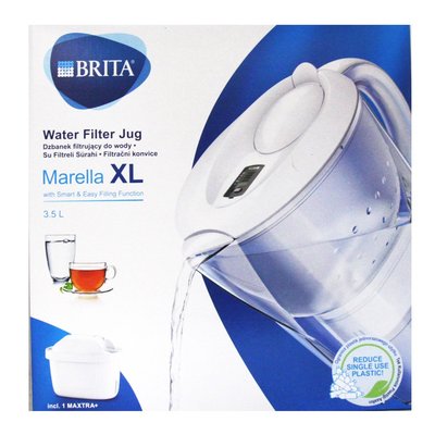 【易油網】平行輸入原裝進口德國BRITA Marella XL 3.5L 白色 濾水壺+濾心1個 比Costco便宜
