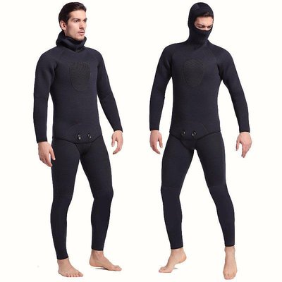 5mm男女款自由潛水兩件式濕式漁獵打漁防寒衣潛水服潛水衣