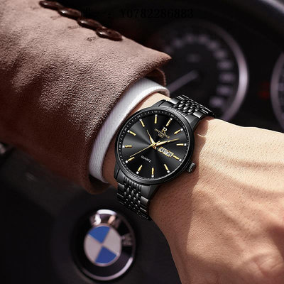 手錶瑞士超薄男士手表正品牌男款學生蒂芙尼藍考試機械指針防水石英表機械手錶