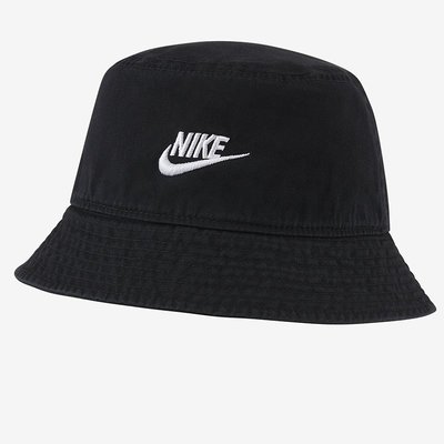 Nike刺繡水洗黑色漁夫帽 遮陽帽 DC3967-010