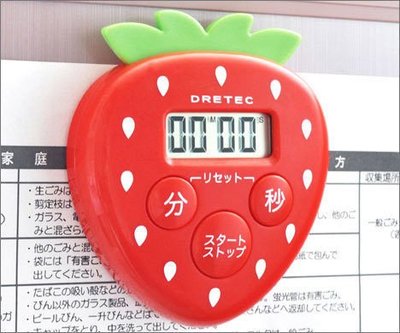 一鑫餐具【日本 DRETEC 多利科 草莓計時器 T-506 RD】電子計時器非TANITA