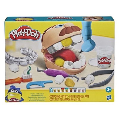 正版 培樂多Play-Doh 創意DIY無毒黏土鑲金小牙醫遊戲組F1259 幼兒兒童玩具/醫生玩具益智玩具/禮物)