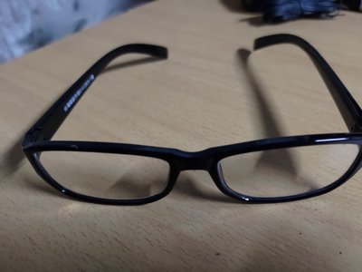 黑框平光眼鏡/膠框眼鏡/長方塑料眼鏡/道具扮演