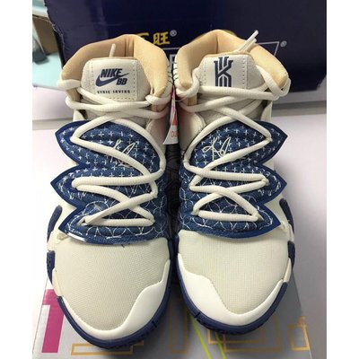 【正品】Nike Kybrid S2 EP 米白 藍 刺繡 Kyrie Hybrid 男 籃球 DA6806-100現貨潮鞋