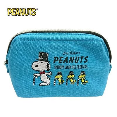 含稅 史努比 帆布 寬口 化妝包 收納包 筆袋 鉛筆盒 Snoopy PEANUTS 日本正版【080963】