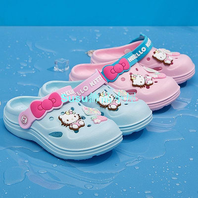 兒童拖鞋女夏季室內防滑小孩洞洞鞋洗澡可愛寶寶卡通沙灘鞋- XQW
