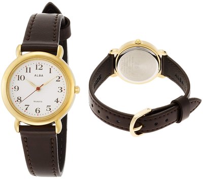 日本正版 SEIKO 精工 ALBA AQHK435 女錶 手錶 皮革錶帶 日本代購