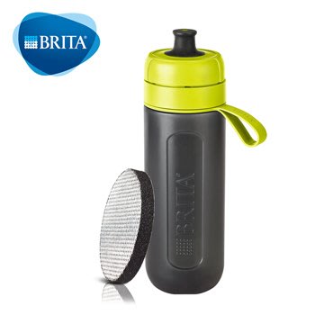 【清淨淨水店】健身 跑步 露營族最愛*新款BRITA Fill&amp;Go 0.6L隨身濾水瓶 濾水壺 內贈提帶綠色629元。