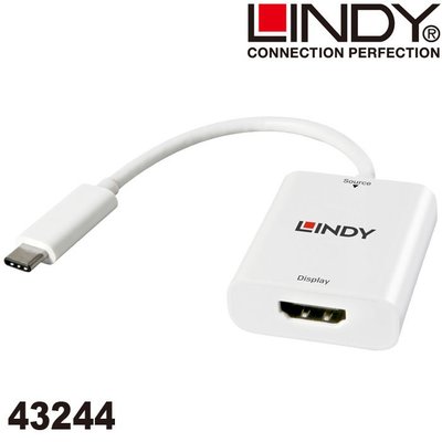 【MR3C】送$100禮券 含稅 LINDY 林帝 主動式 USB TYPE-C 轉 HDMI 轉接器 (43244)