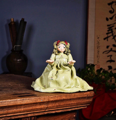 【二手】日本藝術家娃娃古董娃娃玩偶16976【李掌櫃】