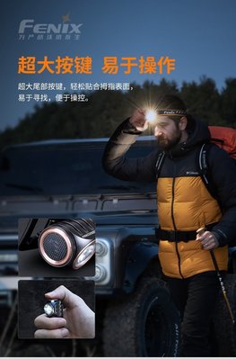 Fenix菲尼克斯HM50R V2.0戶外頭燈USB充頭戴式夜跑輕型強光頭燈-雙喜生活館