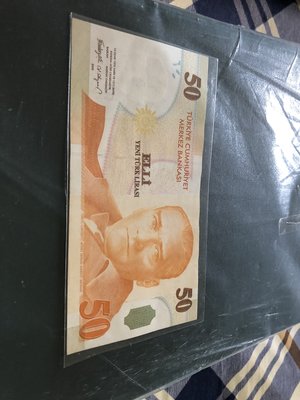 土耳其(Turkey), 50 New Lira, 2005年, 98成新, 稀少紙鈔!!