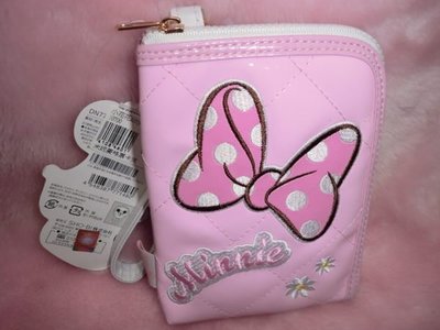 ♥小花花日本精品♥Hello Kitty米妮可愛好實用多功能立體造型蝴蝶結圖菱格紋手機包 相機包