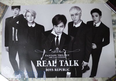 Boys Republic - Real Talk 【原版宣傳海報】全新!