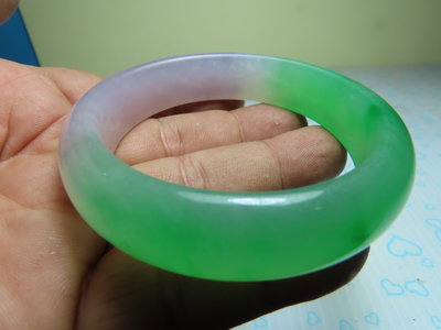 【競標網】天然漂亮玻璃種飄綠翡翠緬甸玉手鐲58mm18圍(Z13)(天天處理價起標、價高得標、限量一件、標到賺到)