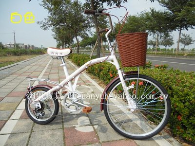 【淘氣寶貝】1577A新款24吋/16吋大小輪淑女車#自行車 SHIMANO 6段腳踏車買即送菜籃* 1 整臺裝好出貨、