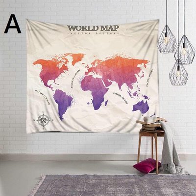 【M WareHouse】世界地圖橋壁掛布 掛毯 6款 。B70501