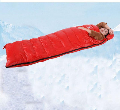 露營睡袋加寬加大羽絨睡袋大人加厚防寒零下30度鵝絨戶外成人露營旅行冬季便攜睡袋