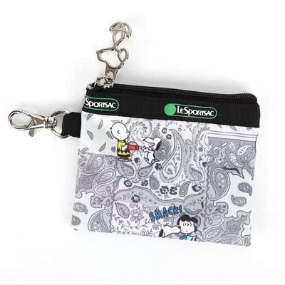 現貨直出 LeSportsac x Snoopy 史努比變形蟲 掛勾 零錢包 收納包 鑰匙包 證件夾 工作證 降落傘防水 限量 明星大牌同款