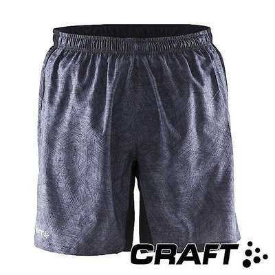 【瑞典CRAFT】男 運動休閒短褲『黑灰』1902519