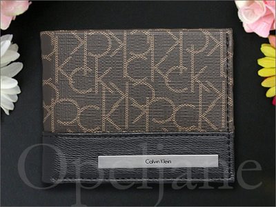 美國 Calvin Klein CK 卡文克萊 CK LOGO織布 信用卡照片證件名片夾 簡易中夾短夾 愛Coach包包