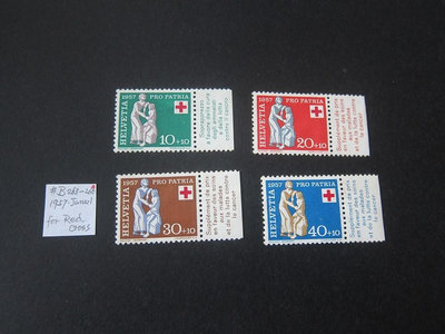 【雲品14】瑞士Switzerland 紅十字會,防癆,護士醫生郵票 MNG 庫號#B528 14158