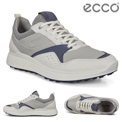 正貨ECCO GOLF S-CASUAL 男士高爾夫鞋 混能運動鞋 現代休閒鞋 皮革纖維拼接 科學緩衝中底 102804
