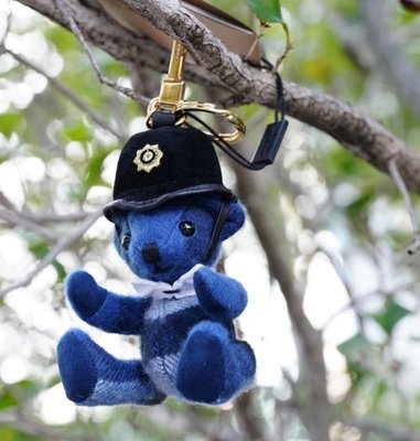 Burberry Teddy Bear 英國皇家警察小熊吊飾 藍