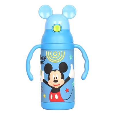 新力迪士尼吸管杯米奇米妮維尼熊美樂蒂保溫杯兒童吸管水杯立體杯~特價正品促銷