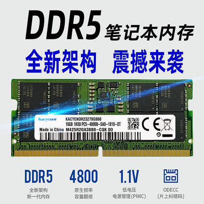 記憶體三星海力士鎂光芯片 筆電DDR5內存條 4800 5600 16G 32G 64G 8G