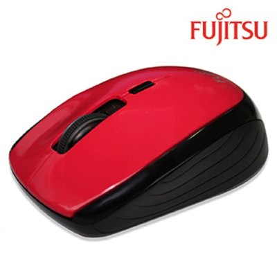 【3C工坊】FUJITSU富士通USB無線光學滑鼠FR400(紅)