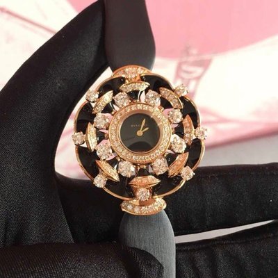 專櫃正品 BVLGARI 寶格麗 DIVAS' DREAM 18K玫瑰金 原裝鑽石 寶石 39mm 腕錶（特價福利品！優惠出清換現金）