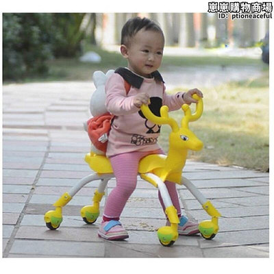 嘉兒童騎坐小鹿滑行車輔助步行學步車溜溜車