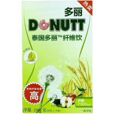 零食全球購 泰國原裝正品 甜甜圈donutt火惡魔果蔬素 DONUTT多麗纖維飲