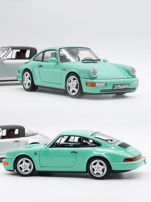 汽車模型 NOREV 1:18 綠色 Porsche保時捷911卡雷拉Carrera 2合金汽車模型
