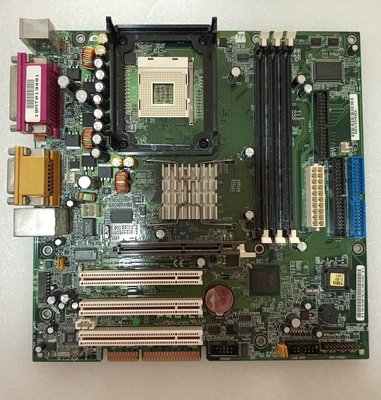 HP 委外 ASUS P4B-LA 486主機板 PC-133 插槽 附檔板與CPU P4 1.8G