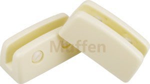 『MUFFEN沐雰衛浴』浴室 象牙色 塑膠 玻璃 平台夾 玻璃夾 層板夾 (2個一組價)