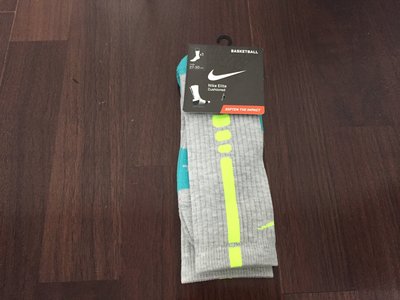 全新正品台灣公司貨 NIKE ELITE 中長筒籃球襪 灰螢光綠配色
