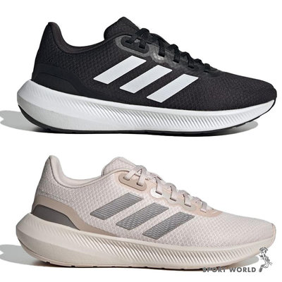 Adidas 慢跑鞋 女鞋 輕量 RUN FALCON 3.0 黑/粉【運動世界】HP7556/IE0744